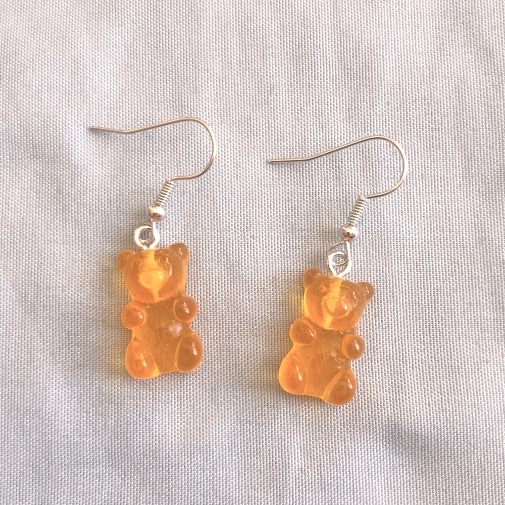 1pc Gummy Bear Dangle Earrings - Orange